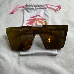 Heatwaves Sunglasses Ansi Z80.3 Rimless Gold Gray Clarity Polarized